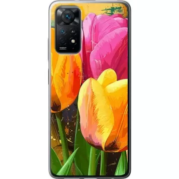 Чехол на Xiaomi Redmi Note 11 Нарисованные тюльпаны
