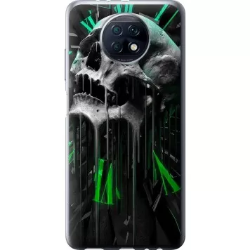 Чохол на Xiaomi Redmi Note 9T Череп-годинник
