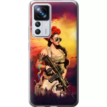 Чехол на Xiaomi Redmi K50 Ultra Украинка с оружием