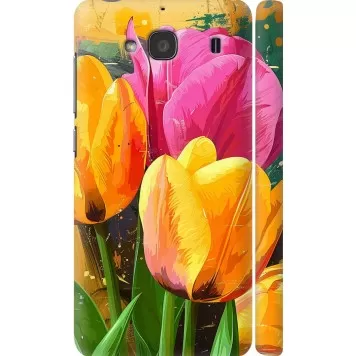 Чехол на Xiaomi Redmi 2 Нарисованные тюльпаны