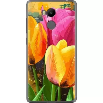 Чохол на Xiaomi Redmi 4 pro Намальовані тюльпани