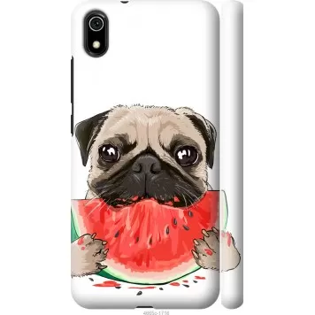 Чехол на Xiaomi Redmi 7A Мопс и арбуз