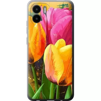 Чехол на Xiaomi Redmi A1 Нарисованные тюльпаны