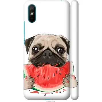Чохол на Xiaomi Redmi 9A Мопс і кавун