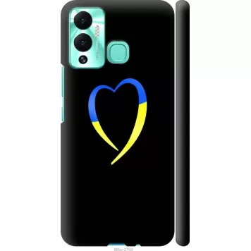 Чехол на Infinix Hot 12 Play Жёлто-голубое сердце