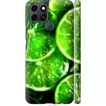 Чехол на Infinix Smart 6 Зелёные дольки лимона
