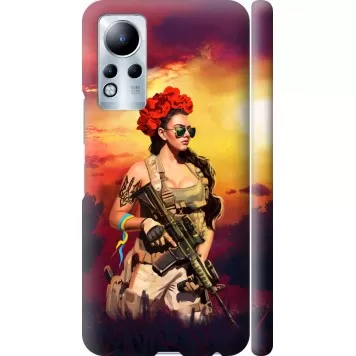 Чехол на Infinix Note 12 Украинка с оружием