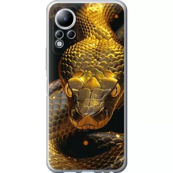 Чехол на Infinix Note 12 Golden snake