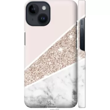 Чехол на iPhone 14 Пастельный мрамор