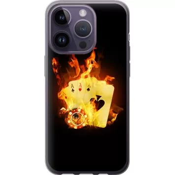 Чехол на iPhone 14 Pro Горящие карты