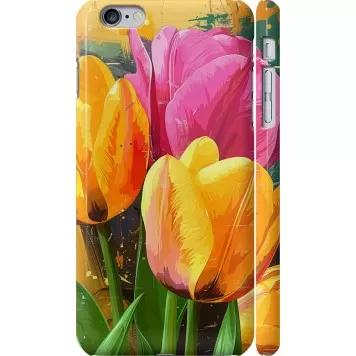 Чехол на iPhone 6 Plus Нарисованные тюльпаны