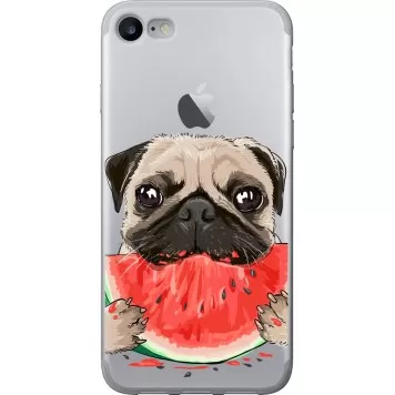 Чохол на iPhone 8 Мопс і кавун