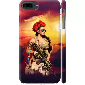 Чехол на iPhone 8 Plus Украинка с оружием
