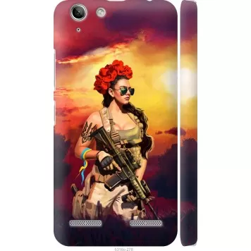 Чехол на Lenovo K5 Plus Украинка с оружием