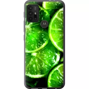 Чехол на Motorola Moto G20 Зелёные дольки лимона