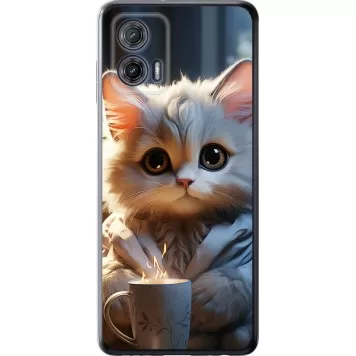 Чехол на Motorola G73 White cat