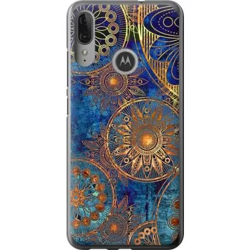 Чехол на Motorola Moto E6 Plus Золотой узор