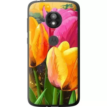 Чохол на Motorola Moto E5 Play Намальовані тюльпани