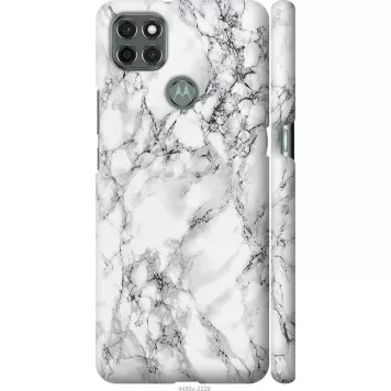 Чехол на Motorola G9 Power Мрамор белый