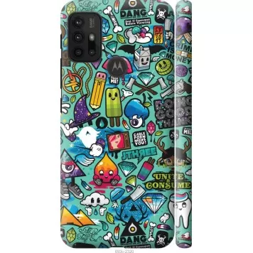 Чехол на Motorola Moto G30 Стикер бомбинг 1