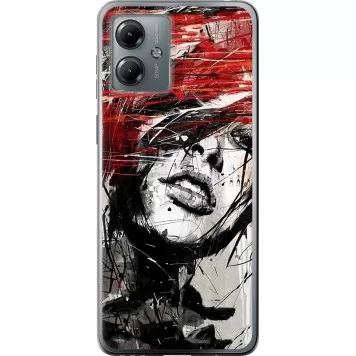Чехол на Motorola Moto G14 Лицо девушки