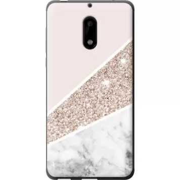 Чехол на Nokia 6 Пастельный мрамор