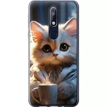 Чехол на Nokia 7.1 White cat