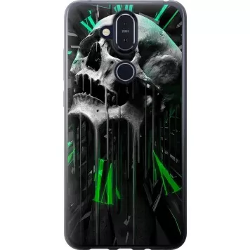 Чехол на Nokia 8.1 Череп-часы