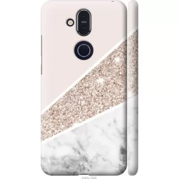 Чехол на Nokia 8.1 Пастельный мрамор