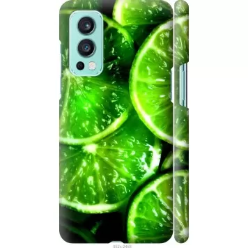 Чехол на OnePlus Nord 2 Зелёные дольки лимона