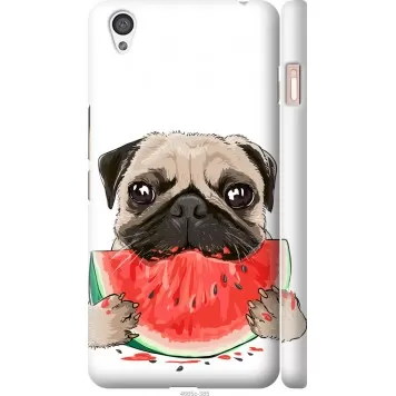 Чехол на OnePlus X Мопс и арбуз