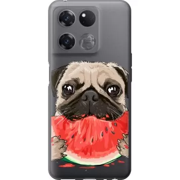 Чохол на OnePlus Ace Racing Мопс і кавун