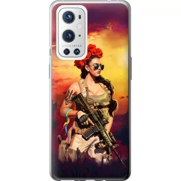 Чехол на OnePlus 9 Pro Украинка с оружием