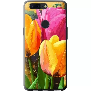 Чохол на OnePlus 5T Намальовані тюльпани