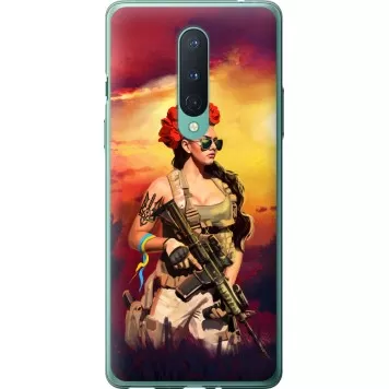 Чехол на OnePlus 8 Украинка с оружием