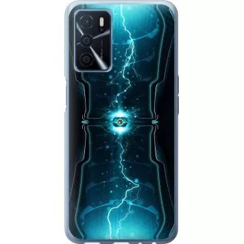 Чехол на Oppo A16 Молнии в цилиндре