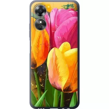 Чохол на Oppo A17 Намальовані тюльпани