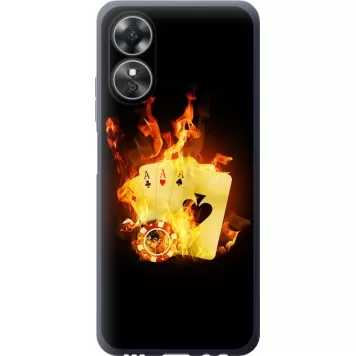 Чохол на Oppo A17 Палаючі карти