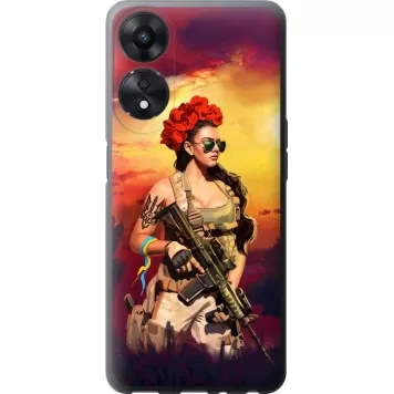 Чохол на Oppo A58 5G Українка зі зброєю