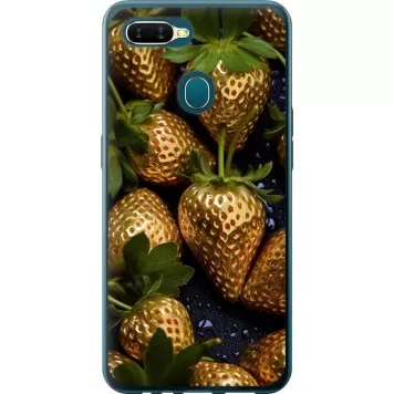 Чохол на Oppo A5S Золота полуниця