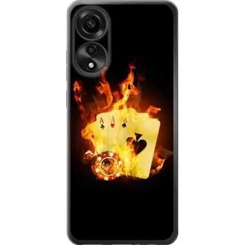 Чехол на Oppo A78 4G Горящие карты