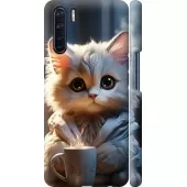 Чохол на Oppo A91 Білий кіт