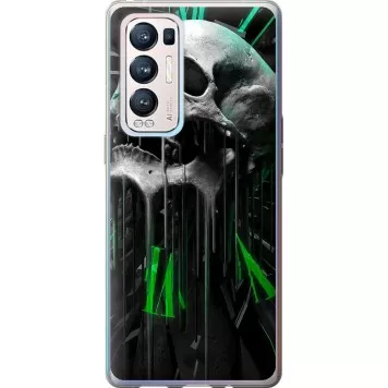 Чехол на Oppo Reno5 Pro Plus Череп-часы