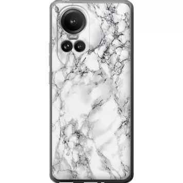 Чехол на Oppo Reno10 Pro Мрамор белый