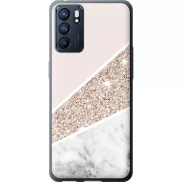 Чехол на Oppo Reno6 5G Пастельный мрамор