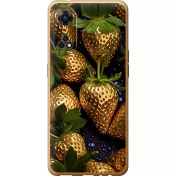 Чехол на Oppo Reno8 T Золотая клубника