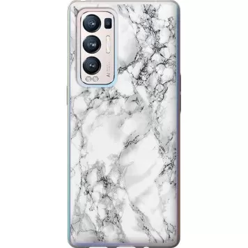 Чехол на Oppo Reno5 Pro Plus Мрамор белый