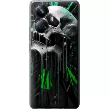 Чехол на Realme 10 Pro Plus Череп-часы