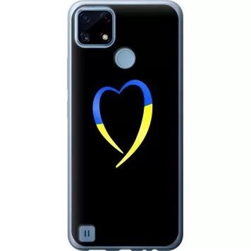 Чохол на Realme C21 Жовто-блакитне серце