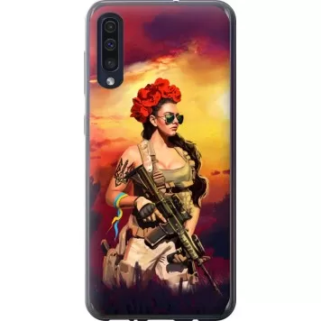 Чехол на Samsung Galaxy A50 2019 A505F Украинка с оружием